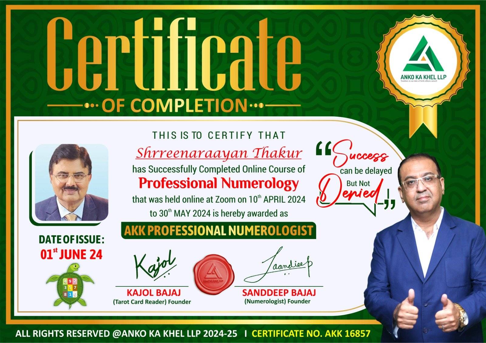 Shreenarayan Thakur — numerology and angel number guide